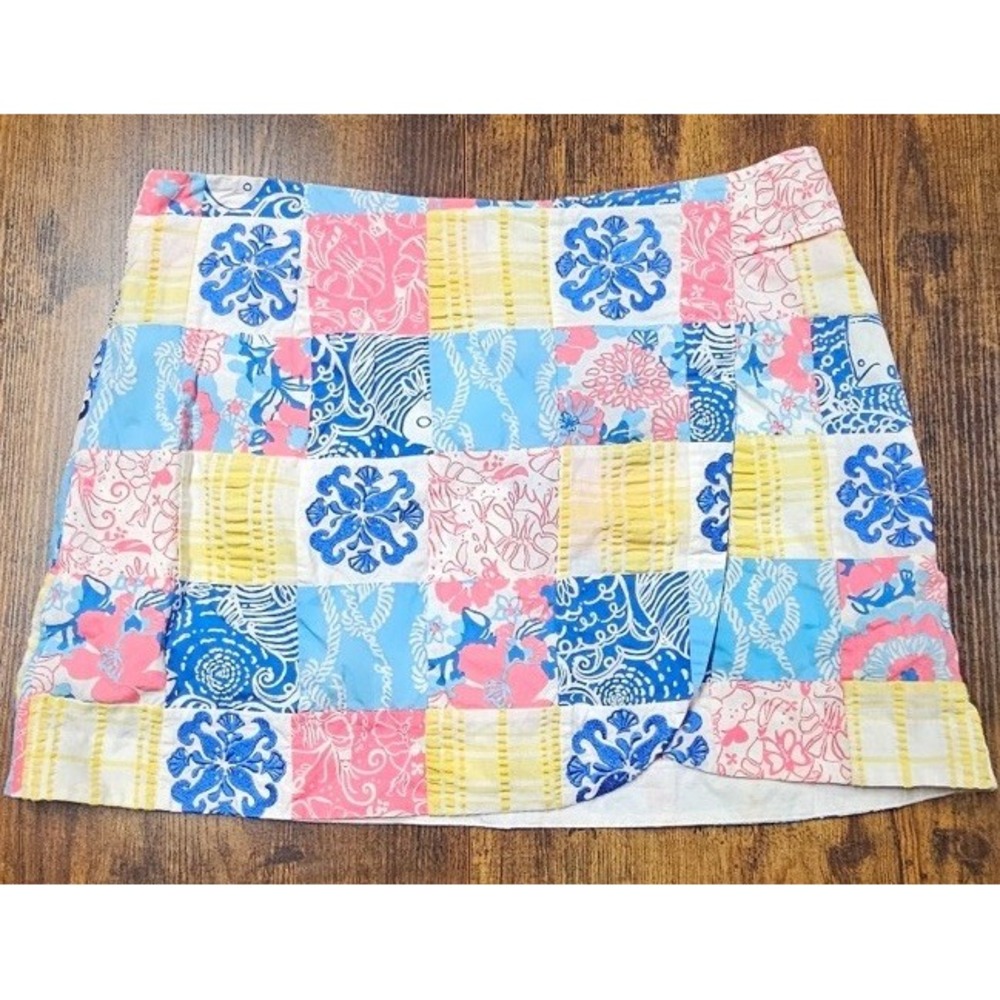 Lilly Pulitzer Women's Size 6 Skirt Skort Casa Marina Lynch Patch Work
